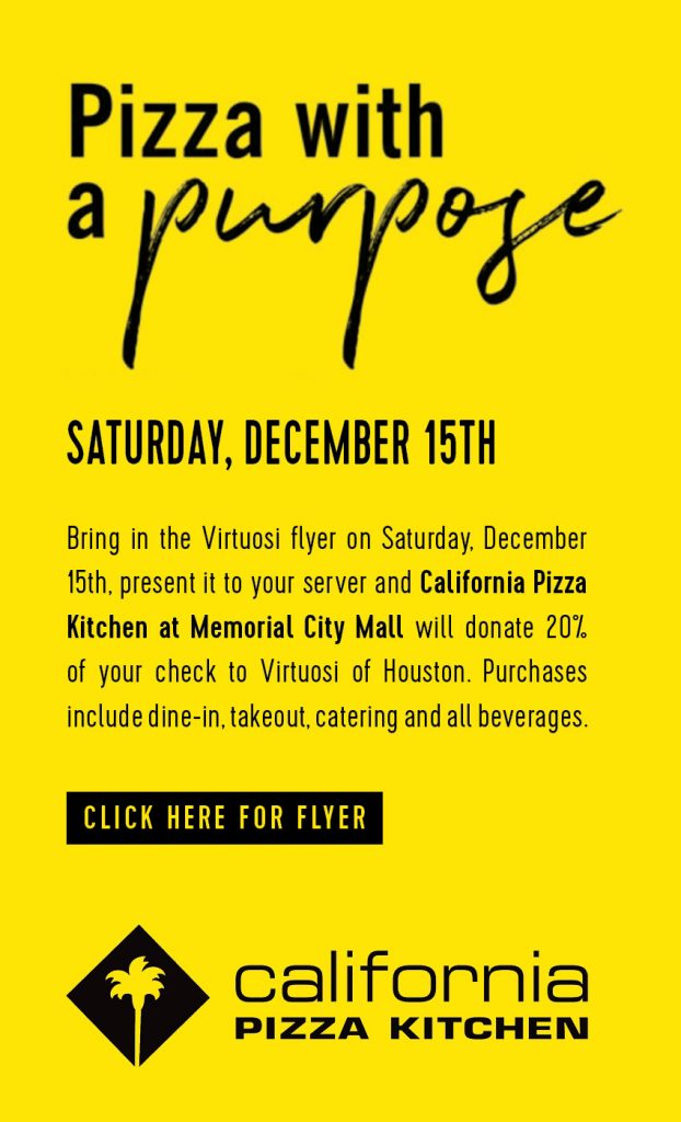 Pizza with a Purpose / California Pizza Kitchen at Memorial City Mall